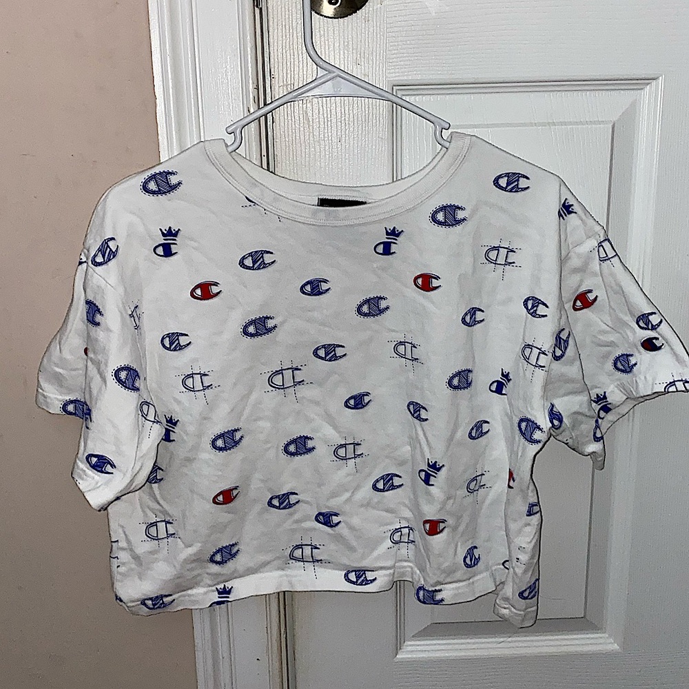 White Champion Crown Crop Top